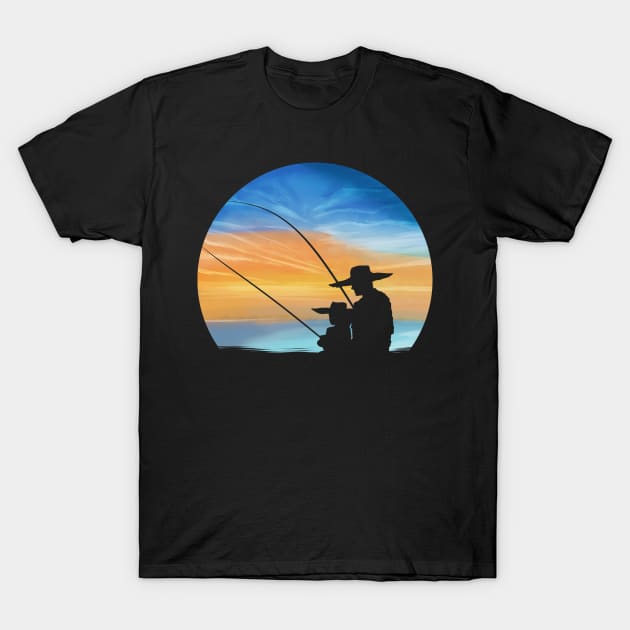 Fishing together - Father and Son T-Shirt by SinBle